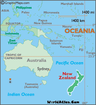 New Zealand map