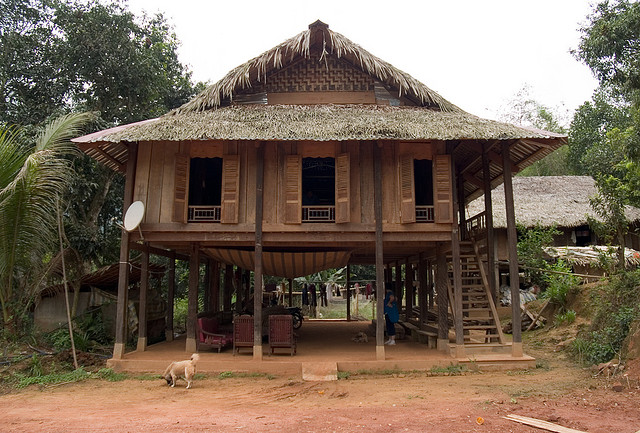 A stilt house