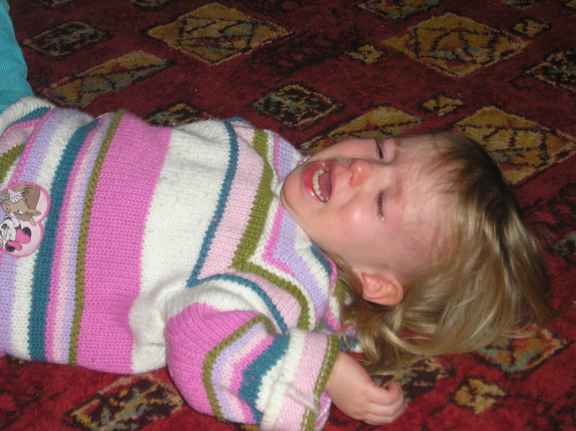 Kids throwing tantrum