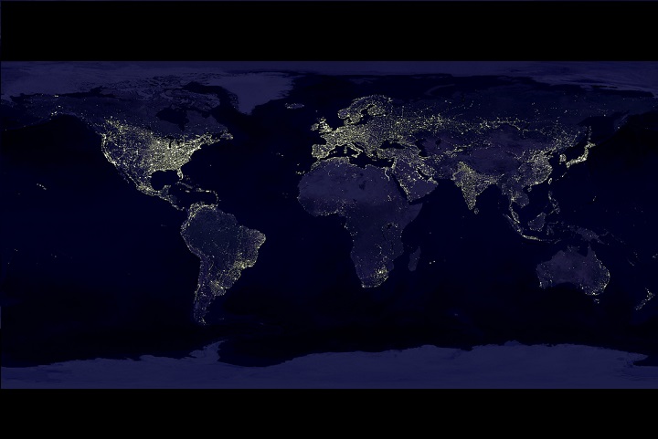 Earth at night